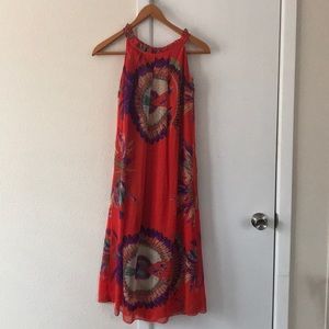 Colorful orange dress